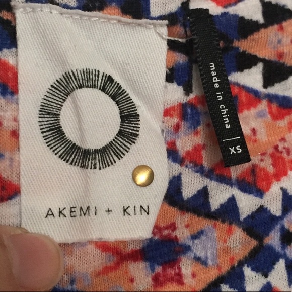 Anthropologie Akemi + Kin Ayana Mixed Print Blouse - Picture 3 of 7